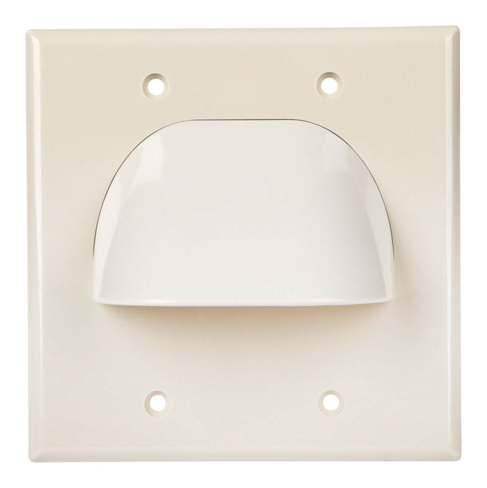 WALL PLATE 2PC 2G WHT