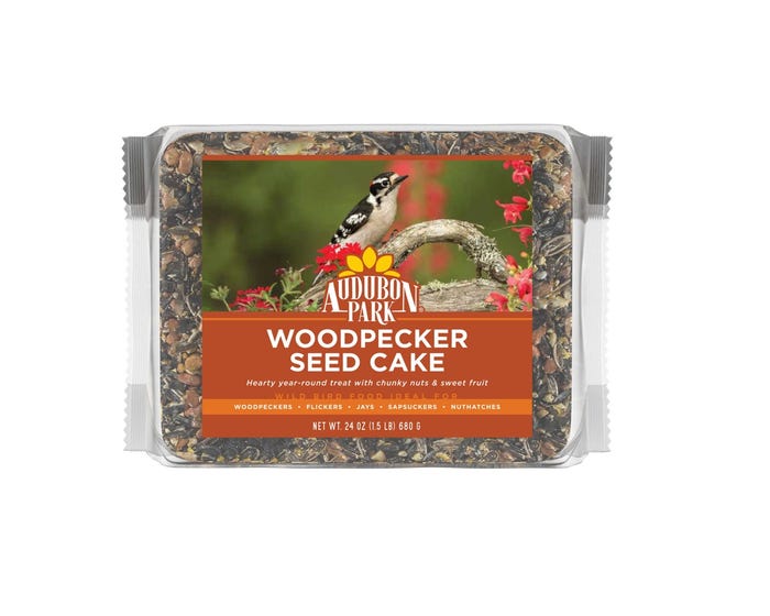 Audubon Park Woodpecker Seed Cake Wild Bird Food， 24 oz. Cake