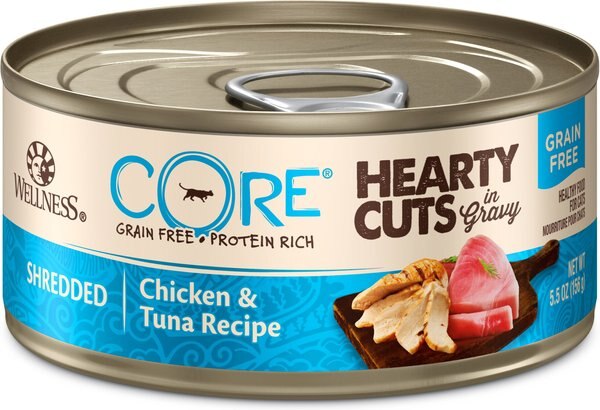 Wellness CORE Grain-Free Hearty Cuts in Gravy Shredded Chicken and Turkey Recipe Canned Cat Food