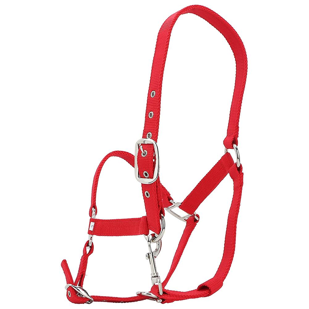 6mm Thickened Red Color Adjustable Horse Bridle Control Halter Riding Accessories