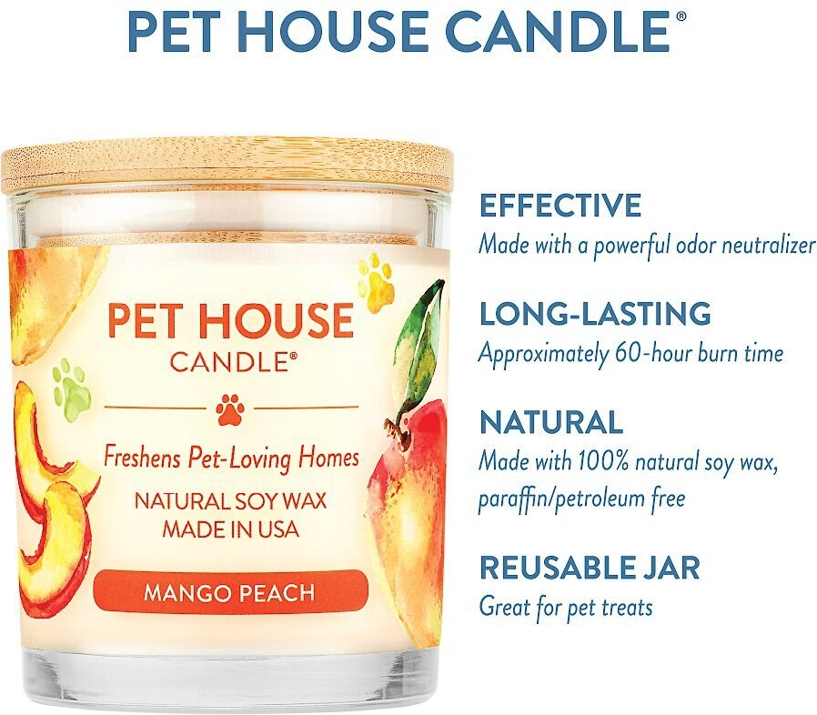 Pet House Mango Peach Natural Soy Candle