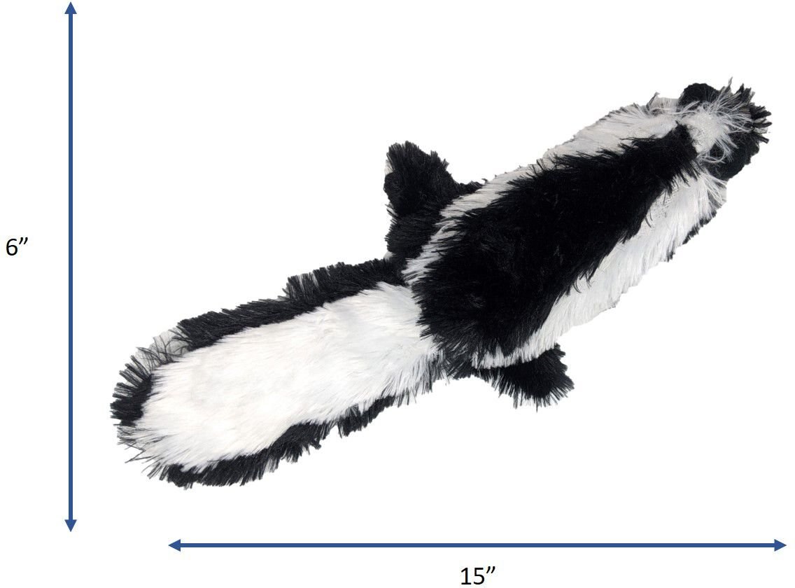 Ethical Pet Flippin' Skinneeez Skunk Exercise Cat Toy with Catnip， Assorted