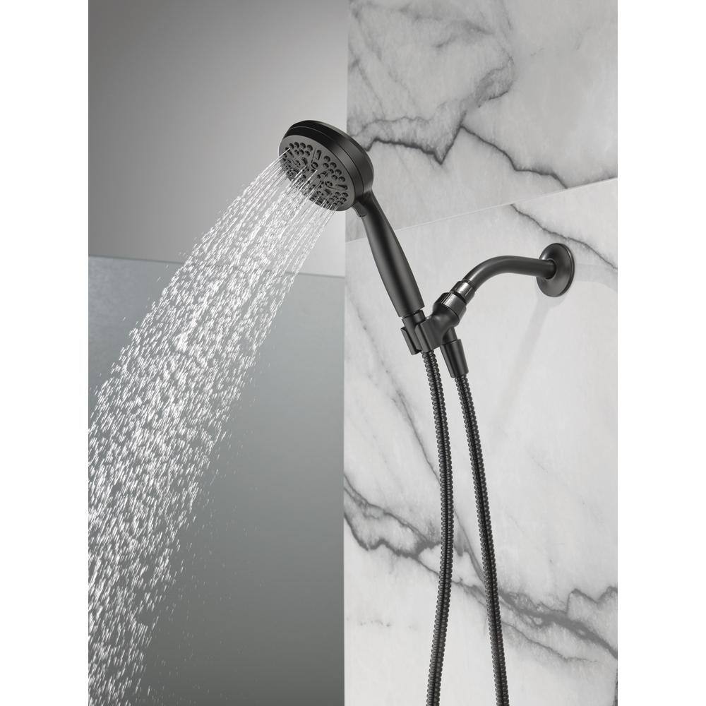 Delta 5-Spray Settings Wall Mount Handheld Shower Head 1.75 GPM in Matte Black 75511BL