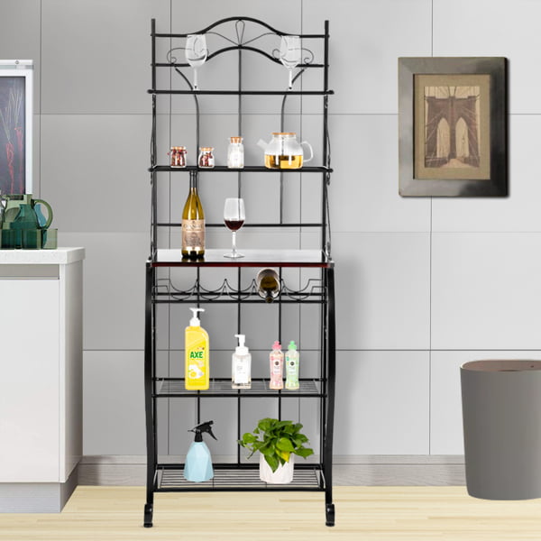 Fithood 5-Tier Metal Kitchen Rack Metal Kitchen Bakers Decoration for Kitchen