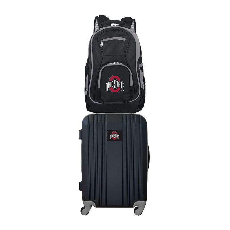 Ohio State Buckeyes Wheeled Carry-On Luggage and Backpack Set