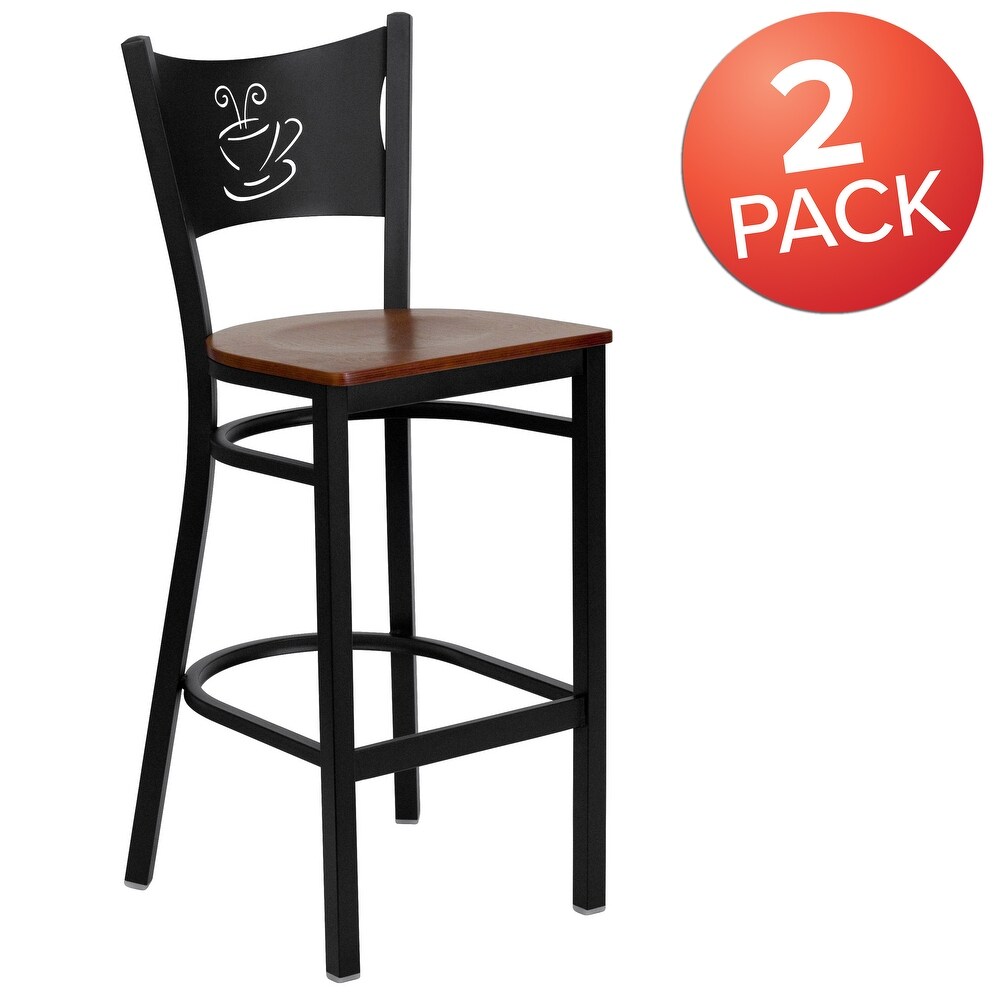 2 Pk. Coffee Back Metal Restaurant Barstool   18.25\