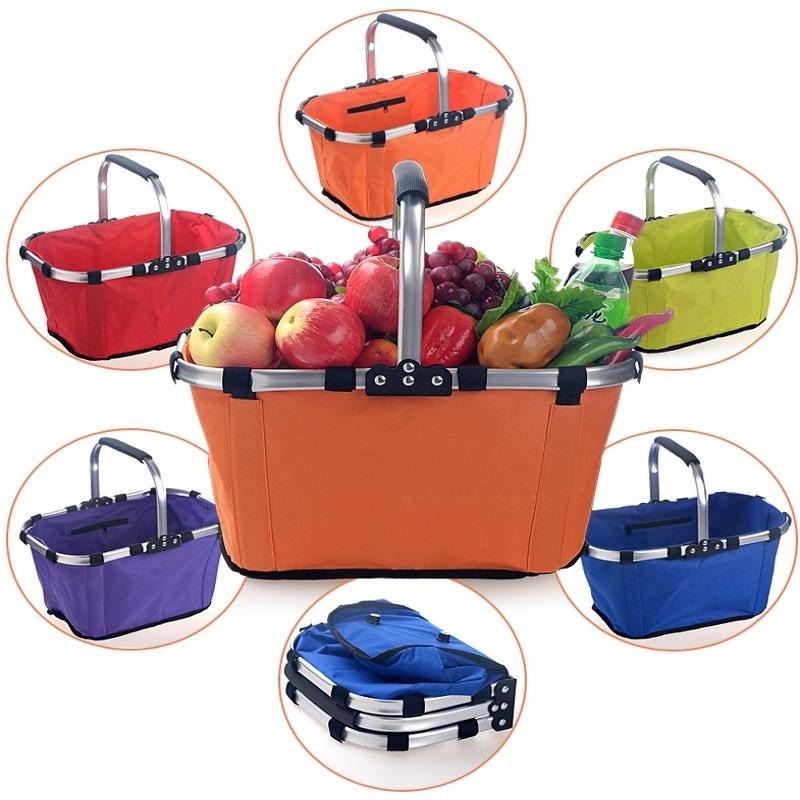 Oxfold cloth Folding Insulation Picnic Supermarket Shopping Basket