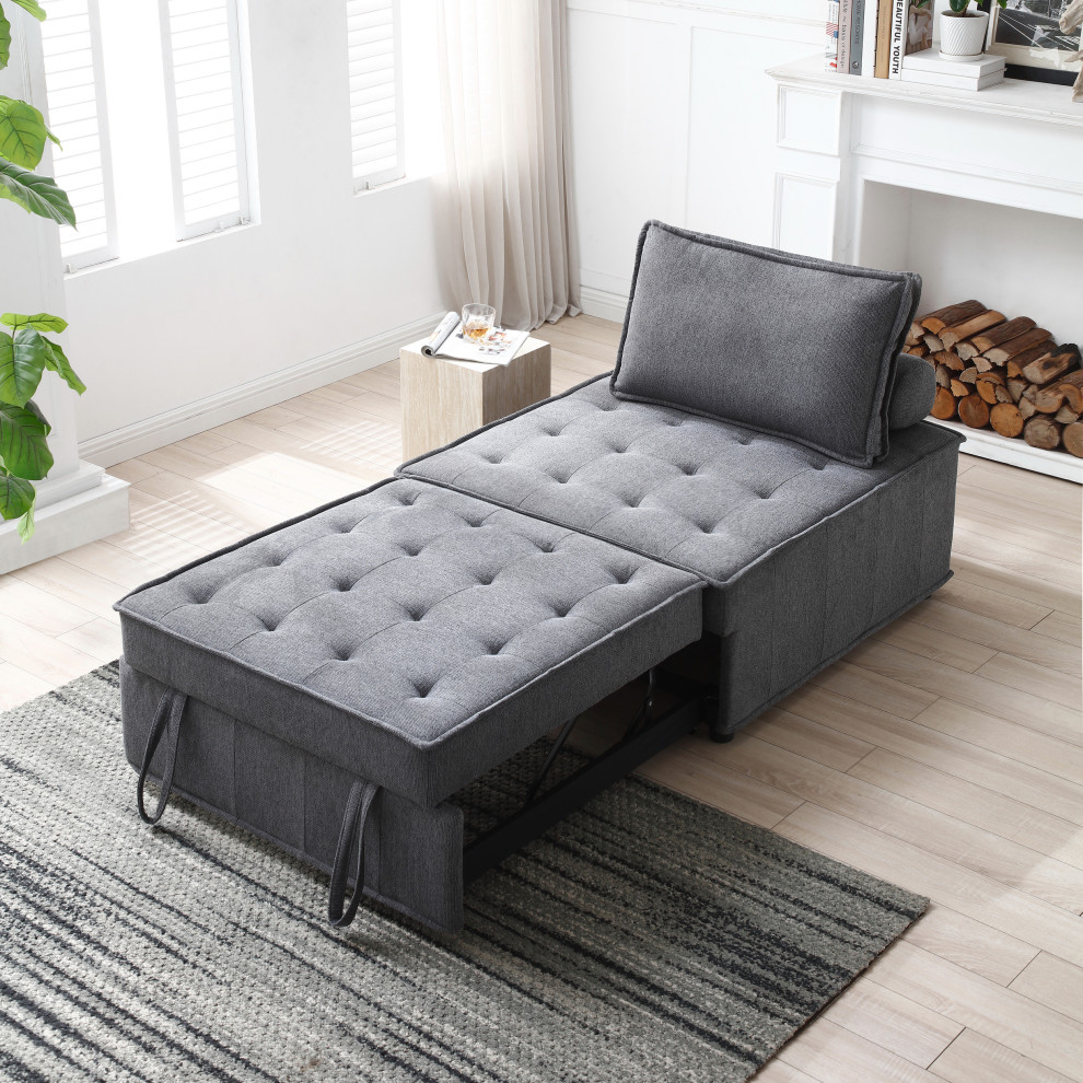 Versatile Pull Out Sofa Bed  Soft Ottoman Sleeper Sofas   Modern   Sleeper Sofas   by TATEUS LLC  Houzz