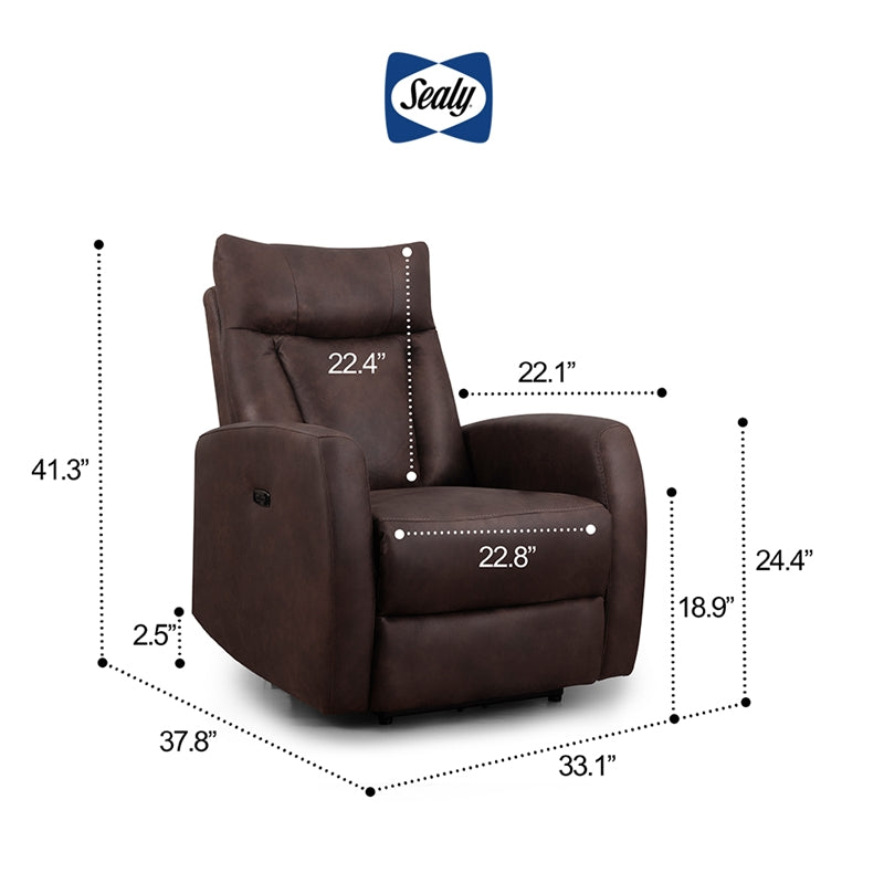 Manhattan Recliner in Espresso by Sealy Sofa Convertibles