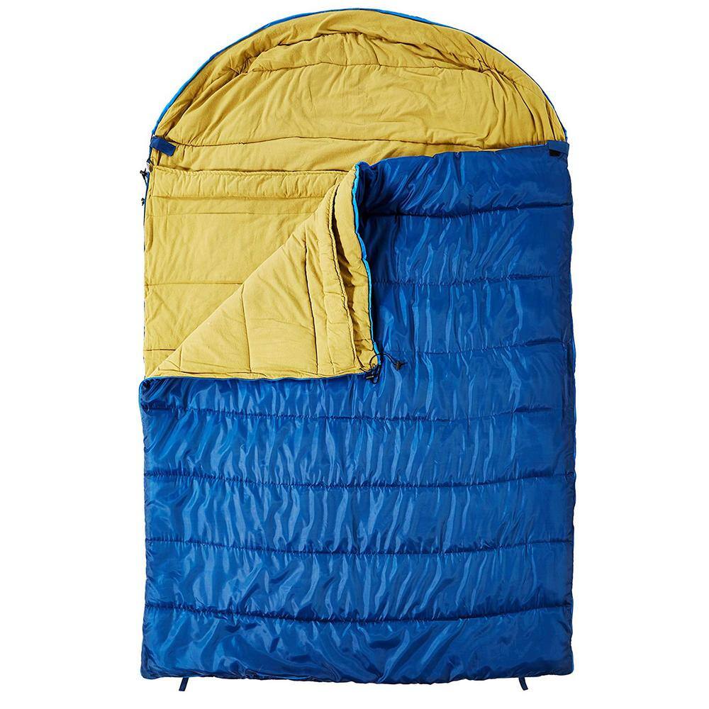 KHOMO GEAR 3-Seasons Double Sleeping Bag in Blue GER-1138