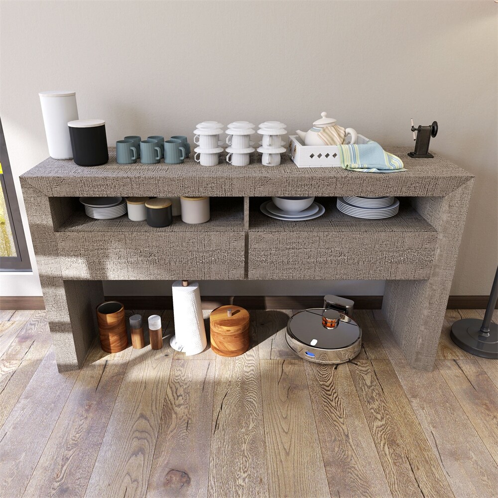 Modern Farmhouse Buffet Storage Cabinet with Drawers