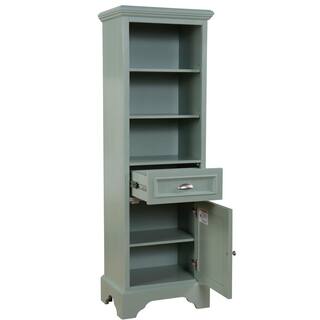 Home Decorators Collection Sadie 20 in. W x 14 in. D x 64.5 in. H Linen Cabinet in Antique Light Cyan MD-L2120