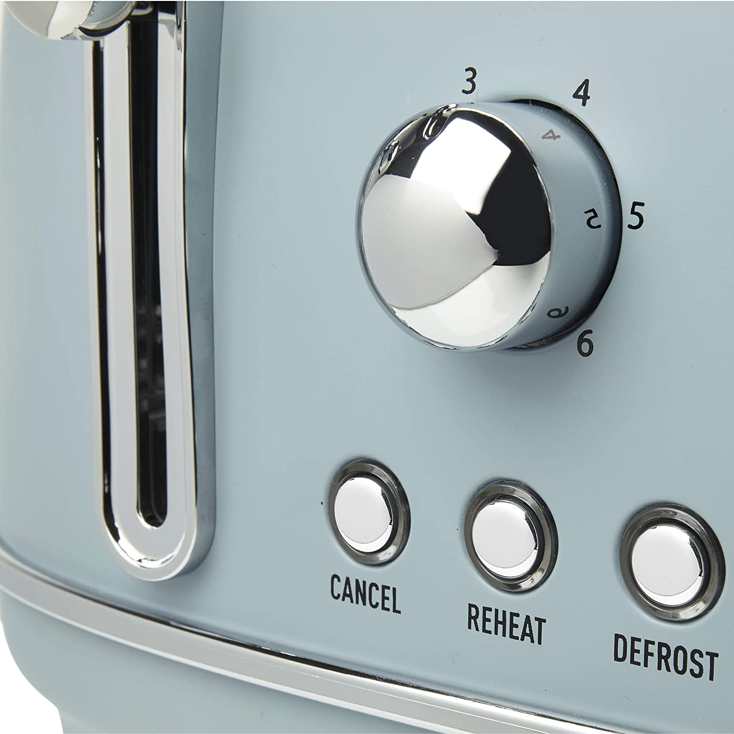 Haden Highclere 4 Slice Retro Vintage Wide Slot Toaster for Kitchen, Pool Blue