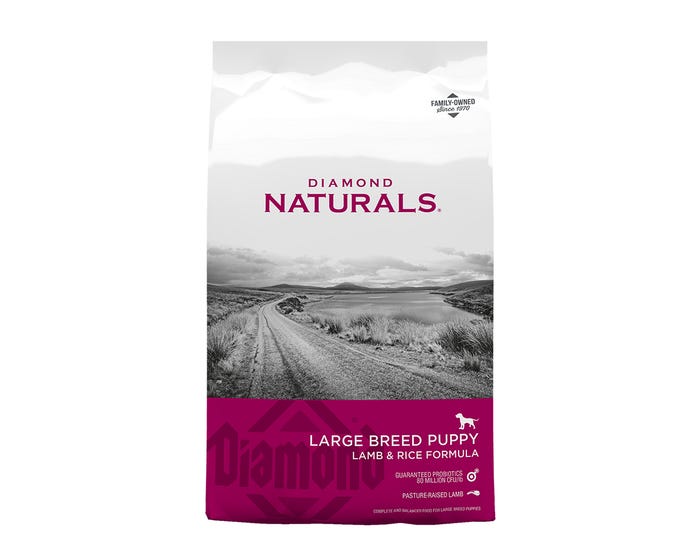 Diamond Naturals Large Breed Puppy Lamb  Rice Formula， 40 lb. Bag