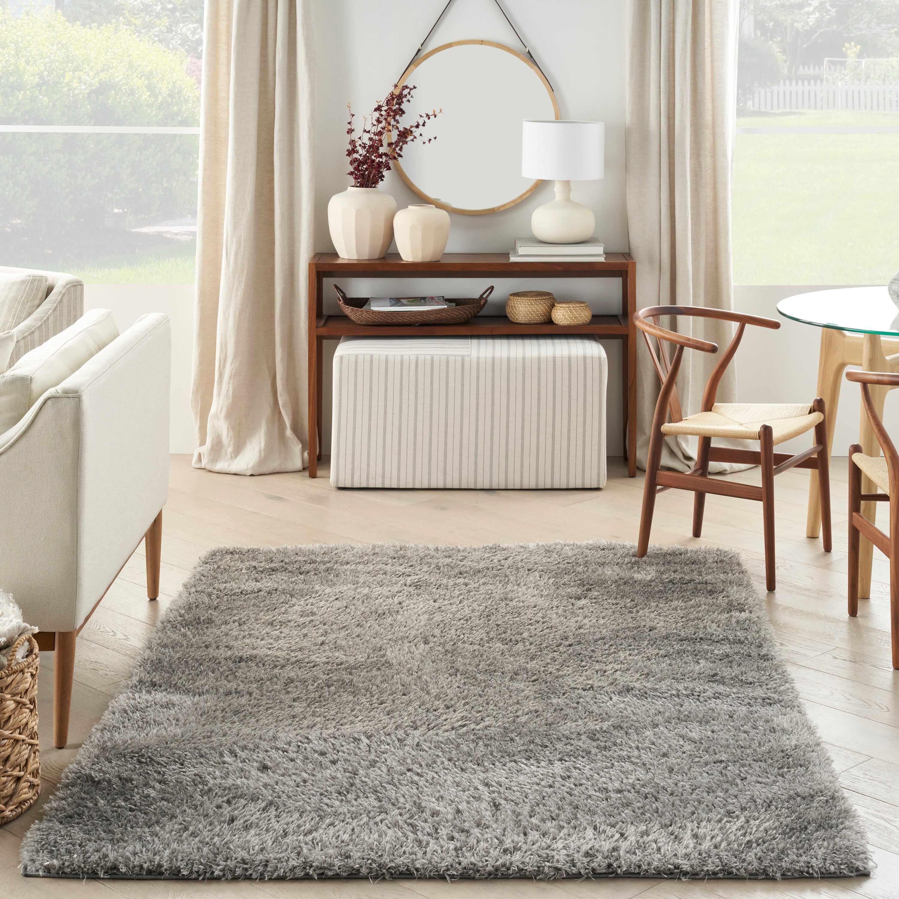 Lush Shag Grey Rug