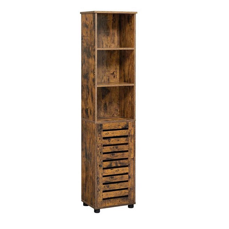 BreeBe Brown Slim Storage Cabinet with Shelves