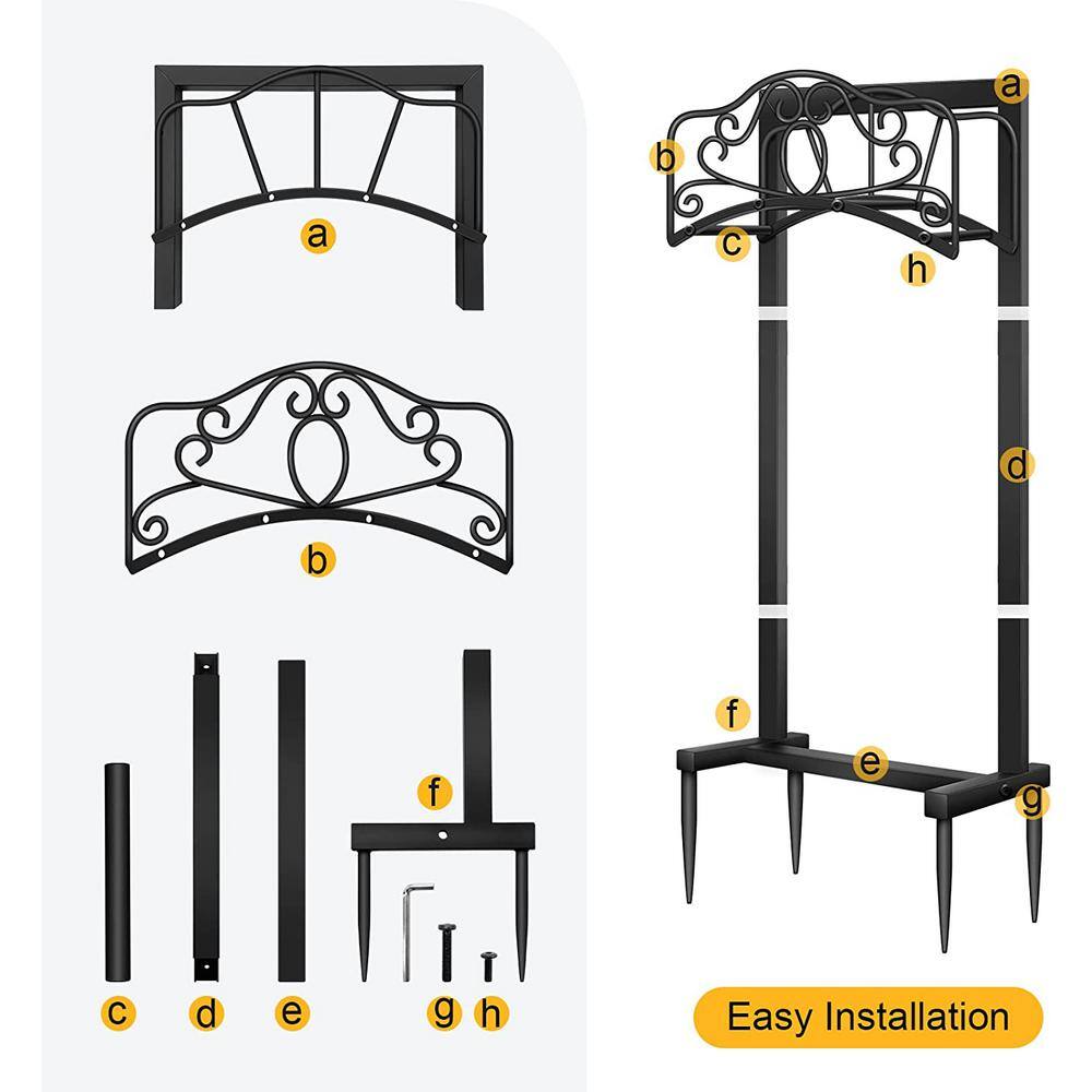 Cubilan Garden Hose Holder -Upgraded Water Hose Holder Holds 150 ft. Hose Sturdy Hose Stand and Hose Storage Rack B0BVT4VQWX