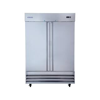 Norpole 48 cu. ft. 2-Door Commercial Upright Reach-In Freezer in Stainless Steel NP2F