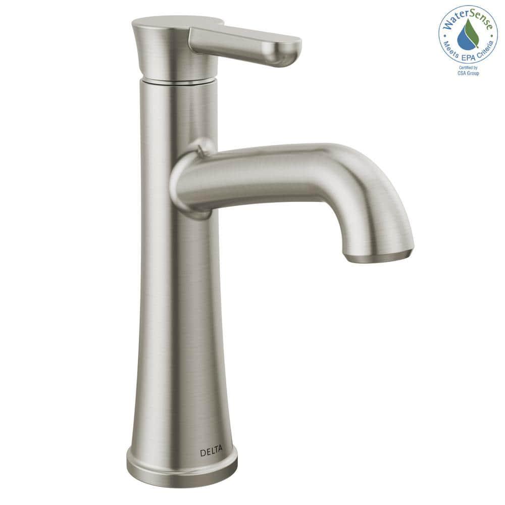 Delta Greydon Single Handle Single Hole Bathroom Faucet in Spotshield Brushed Nickel