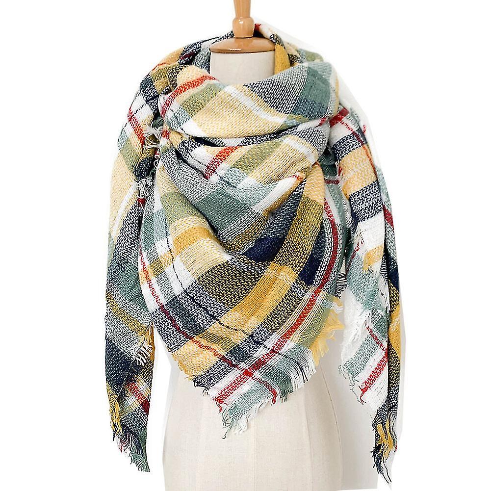 Women's Winter Check Wraps Shawls