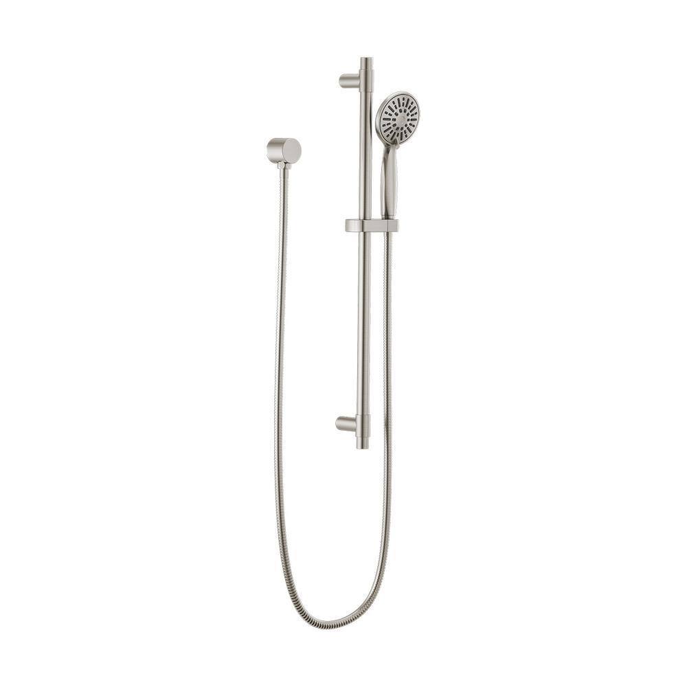 Delta 4-Spray Patterns 1.75 GPM 3.88 in. Wall Mount Handheld Shower Head in Stainless 51361-SS