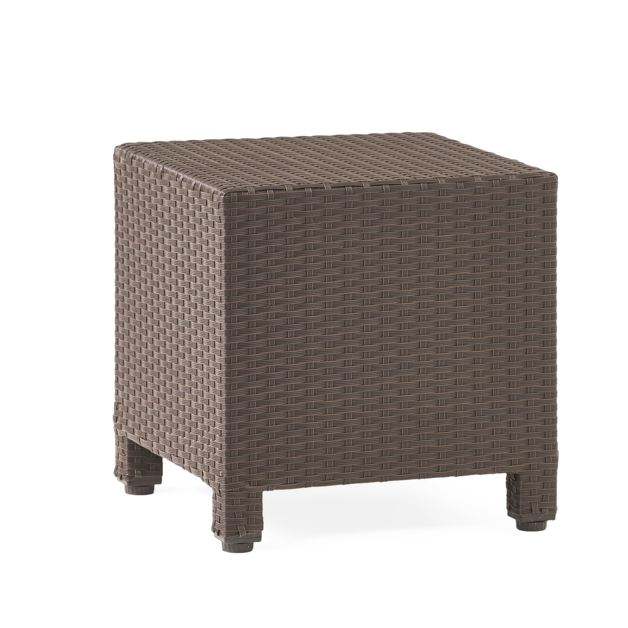 Venice 2-Seater Brown Wicker Outdoor Chat Set with Side Table