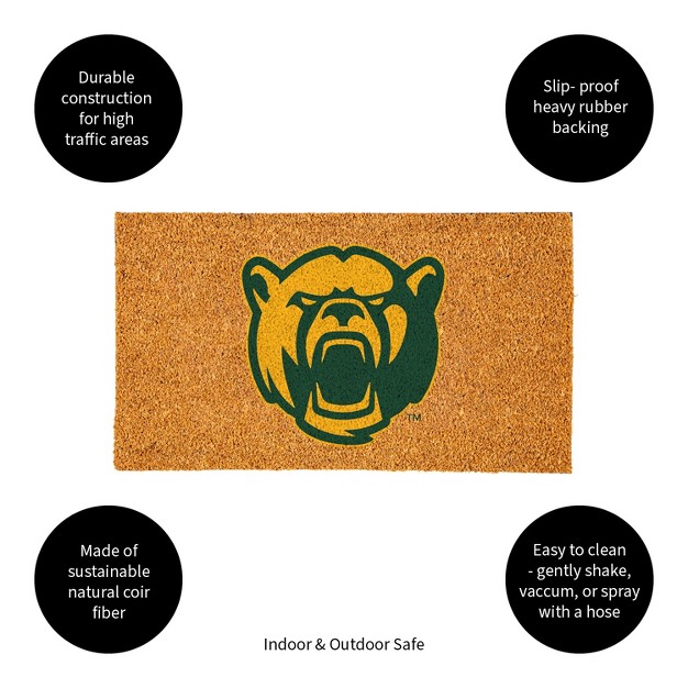 Evergreenncaabaylor Bears Logo Natural Coir 28 X 16 Inches Indoor Outdoor Doormat