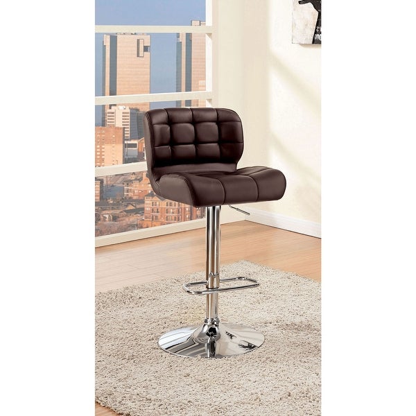 Leatherette and Metal Bar Stool