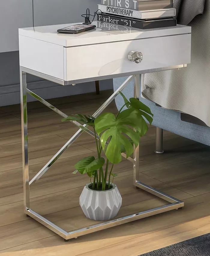 Furniture of America Stelline 1-Shelf End Table