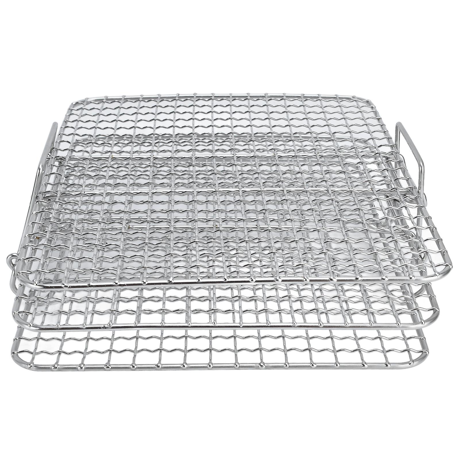 3 Layer Rectangular Grill Rack Stainless Steel Baking And Cooking Rack Fit For Foodi Ag300 Ag400