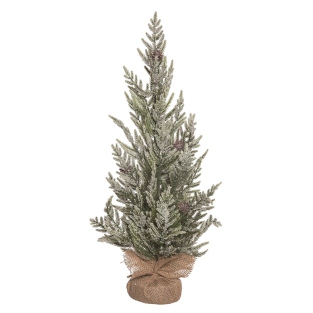 Transpac Artificial 24 In Multicolor Christmas Relaxed Leaf Tree