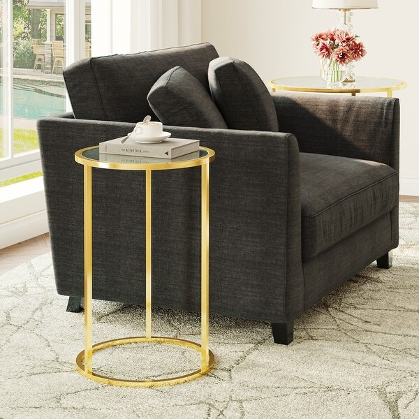 Modern 2-piece Nesting Side Table Set