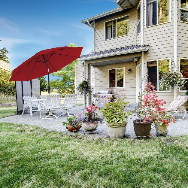 Nature Spring 10 x27 Patio Umbrella Red