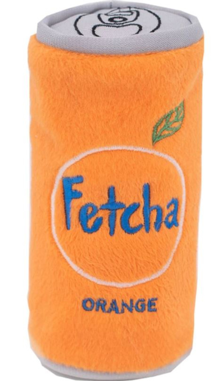 Zippy Paws Fetcha Orange Squeakie Can Dog Toy