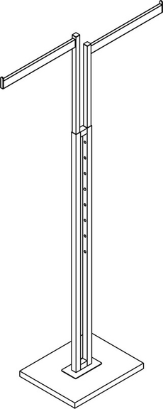 AMKO Displays R23 Rect. Tube  Straight Arms