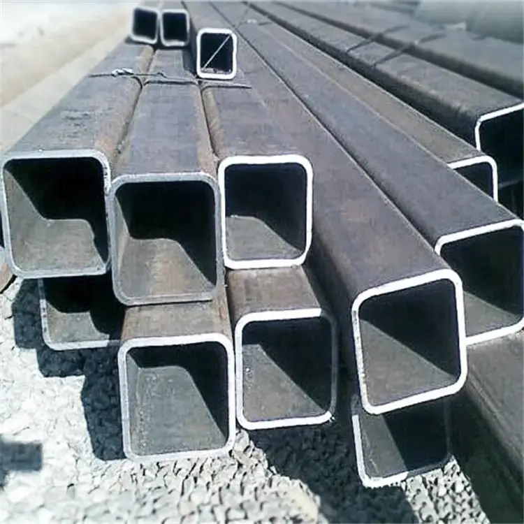 Customized Hot Dipped Hot Rolled Square Tube Hollow Steel Metal Tube Pipe Factory Galvanized Steel Rectangular Pipe  Fence Post