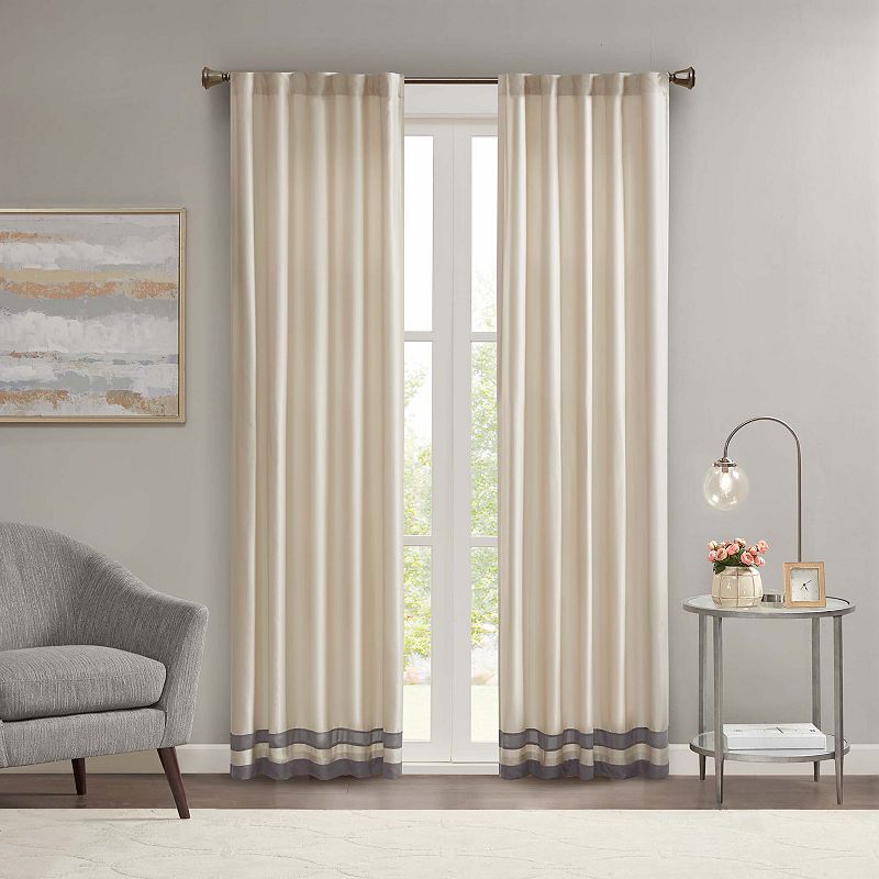 Madison Park 2-pack Klein Light Filtering Rod Pocket and Back Tab Window Curtains