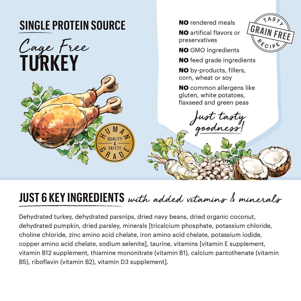 The Honest Kitchen Limited Ingredient Diet Turkey Recipe Grain-Free Dehydrated Dog Food