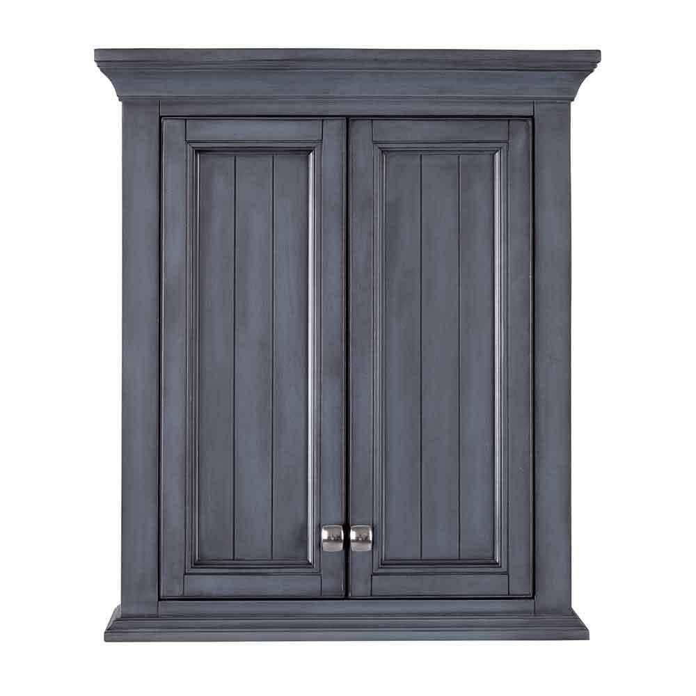 Foremost Brantley 24 in W x 28 in H Surface Mount Wall Cabinet in Harbor Blue