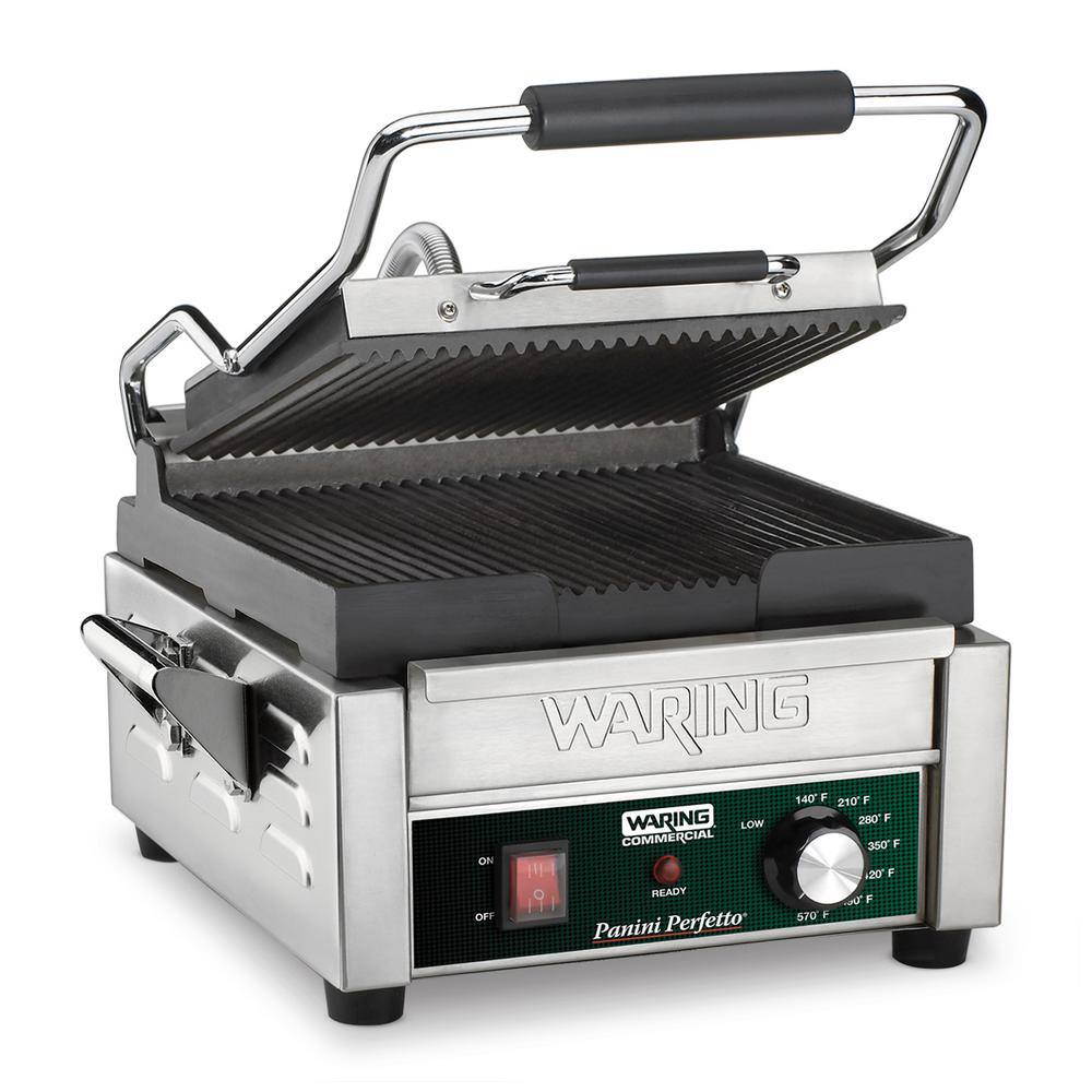 Waring Commercial Panini Perfetto Compact Panini Grill - 120-Volt (9.75 in. x 9.25 in. Cooking Surface) WPG150