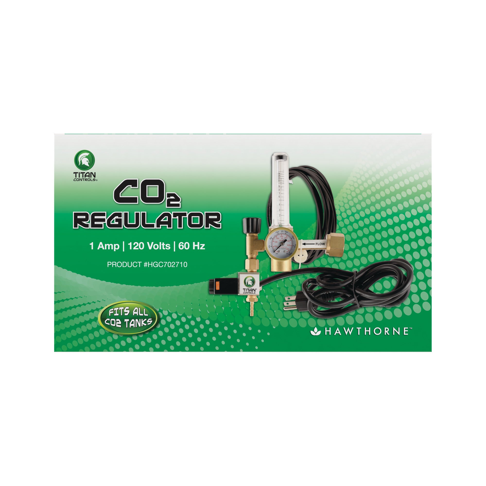 Titan Controls CO2 Regulator， Fits All CO2 Tanks， For Gardens