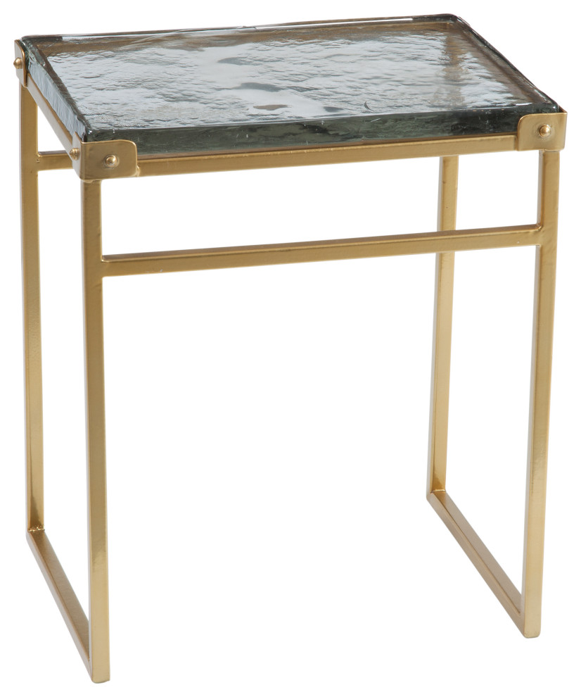 Radley Accent Table  Gold   Contemporary   Side Tables And End Tables   by BASSETT MIRROR CO.  Houzz