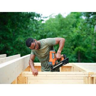 RIDGID 18V Brushless Cordless 30-Degree 3-12 in. Framing Nailer with 18V Lithium-Ion 4.0 Ah Battery R09895B-AC87004