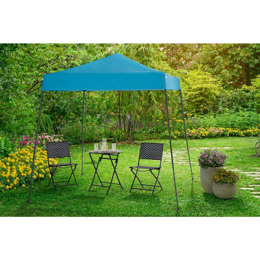 Everbilt 6.5 ft. x 6.5 ft. Steel Blue Instant Canopy Pop-Up Tent CL42