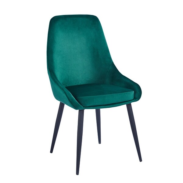 Porthos Home Fern Dining Chairs Set of 2， Velvet Upholstery， Steel Legs