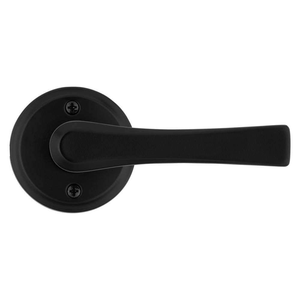 Kwikset Katella Matte Black Dummy Door Lever with Microban 788KAL514