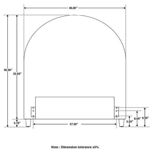 Coaster Furniture June Upholstered Arched Headboard - - 37827906