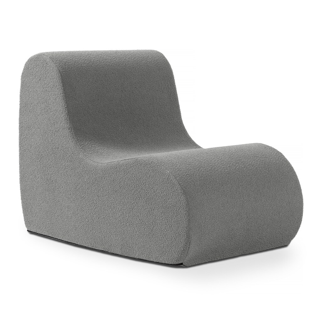 Jaxx Uptown Modern Armless Accent Chair  Boucle