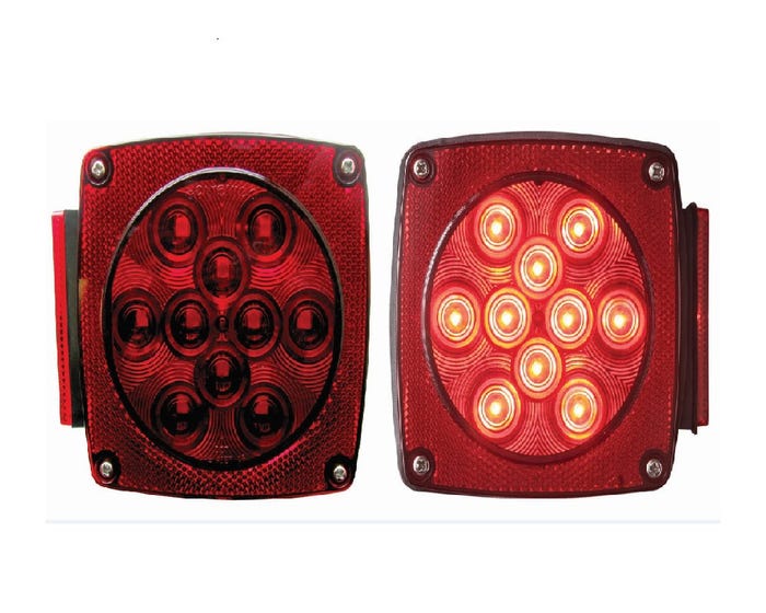 11-Led Stud Mount Traditional Style Combination Tail Light Set