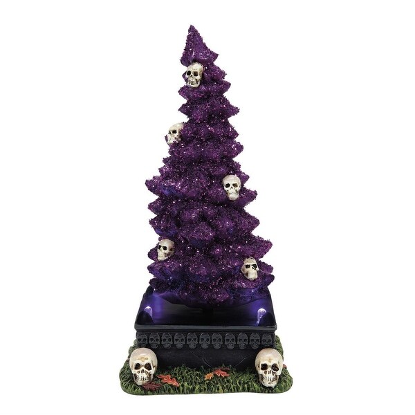 Village Halloween Animated Accessories Haunted Skull Tree